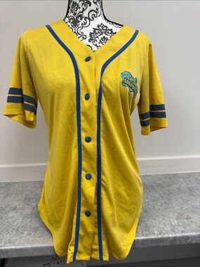 Nickelodeon SpongeBob Bikini Bottom 1999 Baseball Jersey Large Yellow